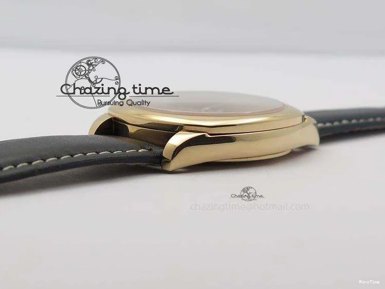 MiroTime 0209 Cozy Cellini Date RG Rose Gold Dial Stick Markers On Black Leather Strap A 3873